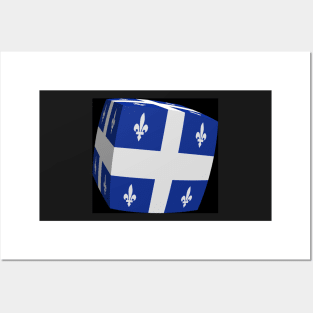 Quebec Flag cubed. Posters and Art